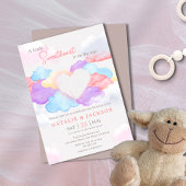 Dreamy Clouds Little Sweetheart Coed Baby shower Kaart