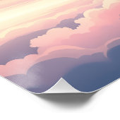 Dreamy Cloudscape Horizon | Soft Pink and Blue Sky Perfect Poster (Hoek)