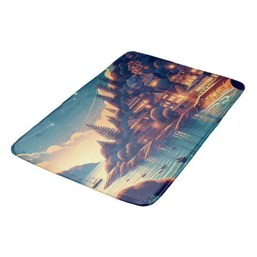 Dreamy Coastal Night Badmat (Gekanteld)