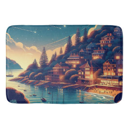 Dreamy Coastal Night Badmat