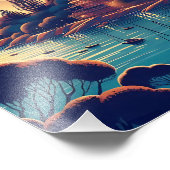 Dreamy Coastal Night Foto Afdruk (Hoek)