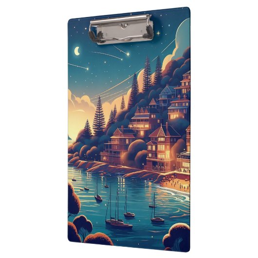 Dreamy Coastal Night Klembord (Links)