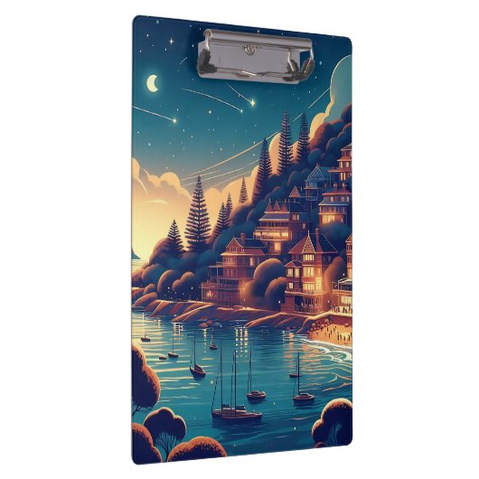 Dreamy Coastal Night Klembord (Rechts)