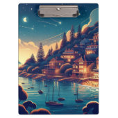 Dreamy Coastal Night Klembord (Voorkant)