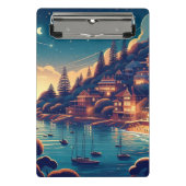 Dreamy Coastal Night Mini Klembord (Voorkant)