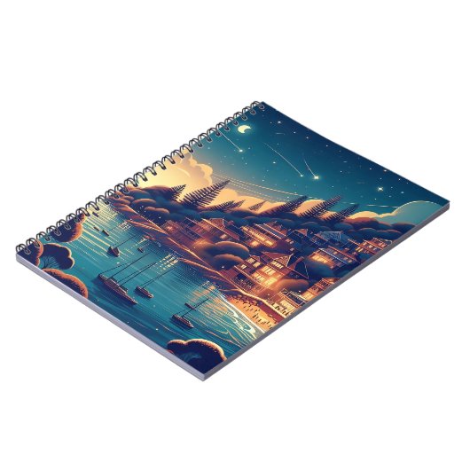 Dreamy Coastal Night Notitieboek (Linkerzijde)