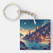 Dreamy Coastal Night Sleutelhanger (voorkant)