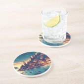 Dreamy Coastal Night Zandsteen Onderzetter (Zijkant)