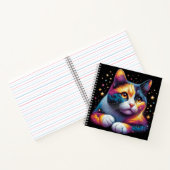 Dreamy colorful cat notebook! notitieboek (Binnen)