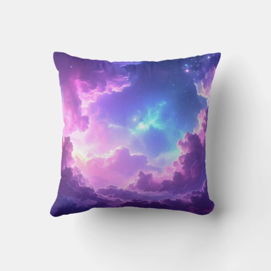 Dreamy cosmic background, soft nebula clouds in pu kussen (Achterkant)