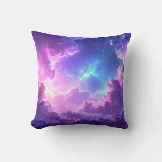 Dreamy cosmic background, soft nebula clouds in pu kussen (Voorkant)