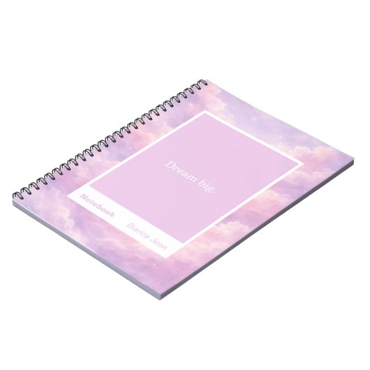 Dreamy Cotton Candy Cloudscape Block Quote Classic Notitieboek (Linkerzijde)