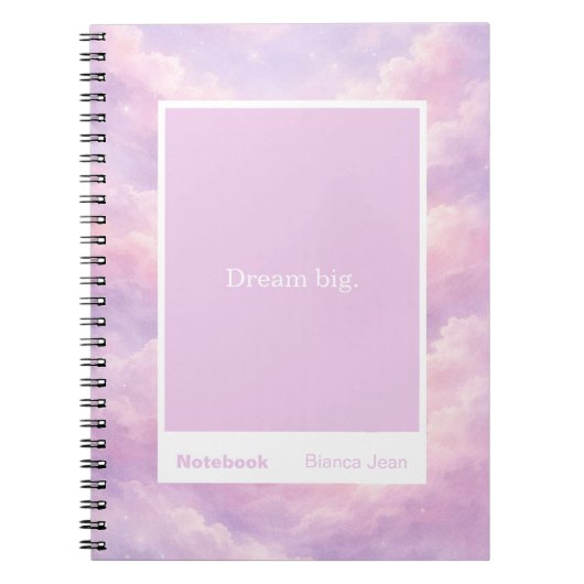 Dreamy Cotton Candy Cloudscape Block Quote Classic Notitieboek (Voorkant)
