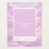 Dreamy Cotton Candy Cloudscape Block Quote Large Planner (Voorkant)