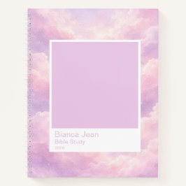 Dreamy Cotton Candy Cloudscape Color Swatch Large Notitieboek