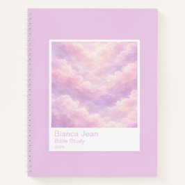 Dreamy Cotton Candy Cloudscape Photo Swatch Large Notitieboek