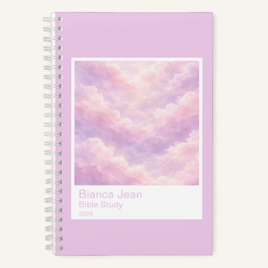 Dreamy Cotton Candy Cloudscape Photo Swatch Small Notitieboek (Voorkant)