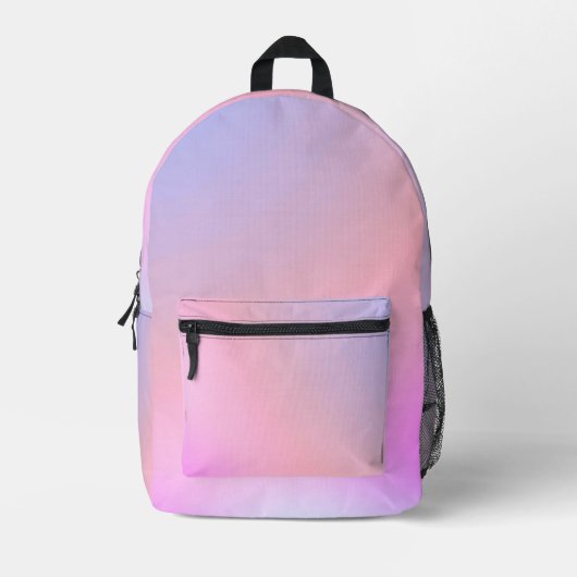 Dreamy Cotton Candy Pastel Gradient Bedrukte Rugzak (Voorkant)