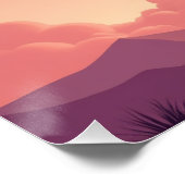 Dreamy Couple Silhouette at Sunset  Perfect Poster (Hoek)