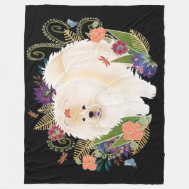 DREAMY CREAMY cream chow Fleece Deken