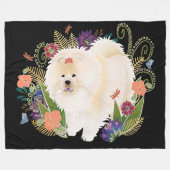 DREAMY CREAMY cream chow Fleece Deken (Voorkant (Horizontaal))