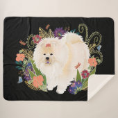 DREAMY CREAMY cream chow Sherpa Deken (Voorkant (horizontaal))