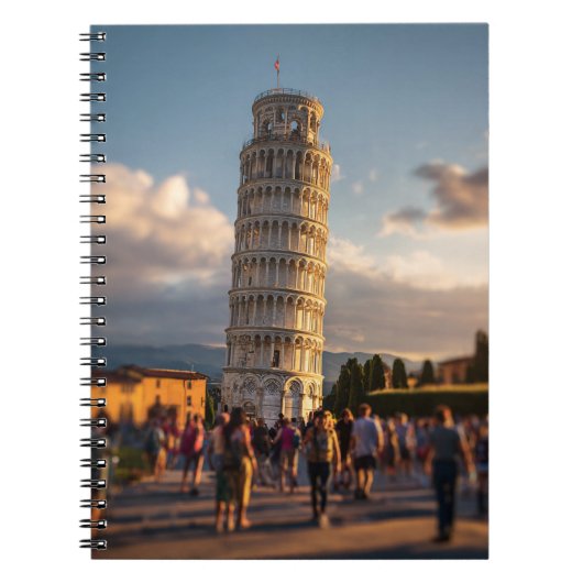 Dreamy Crowd Leaning Tower Notitieboek (Voorkant)
