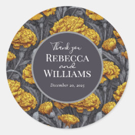 Dreamy Custom Carnation Fantasy Beach Wedding Ronde Sticker