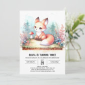 Dreamy Custom Fox Verjaardag digitaal Kaart (Staand voorkant)