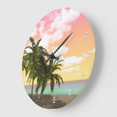 Dreamy Desert Island Wall Clock Grote Klok (Hoek)