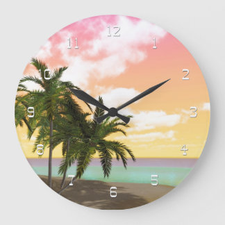 Dreamy Desert Island Wall Clock Grote Klok
