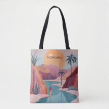 Dreamy Desert Oasis Canvas tas