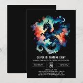 Dreamy Dragon Birthday Printable Kaart (Voorkant / Achterkant)