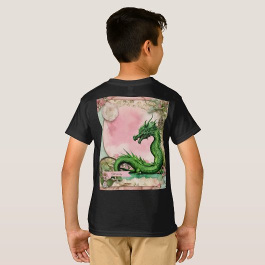 Dreamy Dragons: Laat je fantasie los op doek T-shirt (Achterkant volledig)