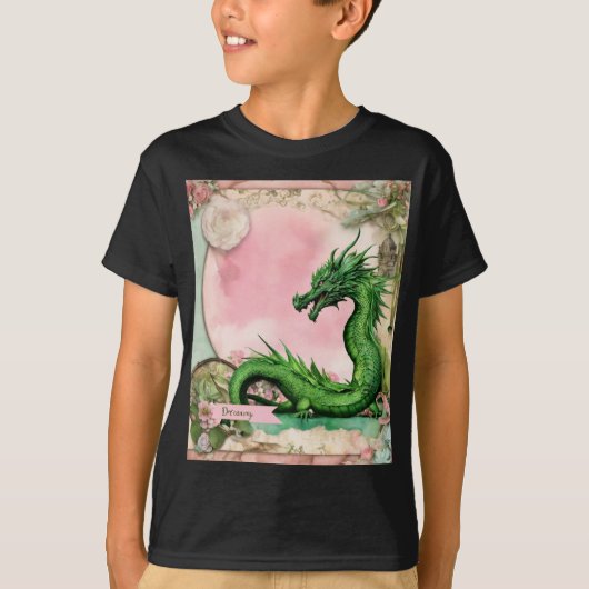 Dreamy Dragons: Laat je fantasie los op doek T-shirt (Voorkant)