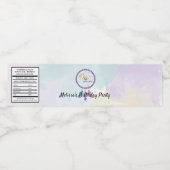 Dreamy Dreamcatcher Birthday Celebration Waterfles Etiket (Enkel label)