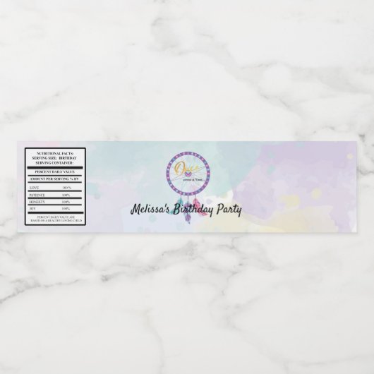 Dreamy Dreamcatcher Birthday Celebration Waterfles Etiket (Enkel label)