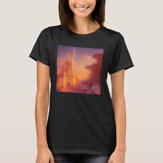 Dreamy Dreamlike Kingdom Castle Throne England Bri T-shirt (Voorkant)