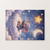 Dreamy elephant and midnight moon 252 piece jigsaw legpuzzel (Horizontaal)