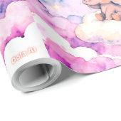 Dreamy elephant and stars giant wrapping roll cadeaupapier (Rol Hoek)