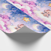 Dreamy elephant and stars giant wrapping roll cadeaupapier (Hoek)