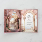 Dreamy Fairytale Palace Dusty Rose QR Code Wedding (Binnen)