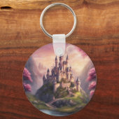 Dreamy Fantasy Castle kunstwerk Sleutelhanger (Voorkant)