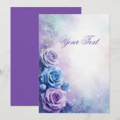 Dreamy Fantasy Purple and Blue Roses Kaart (Voorkant / Achterkant)