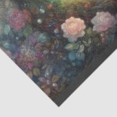 Dreamy Floral Cat in the Woods Fantasy Decoupage  Tissuepapier (Detail)