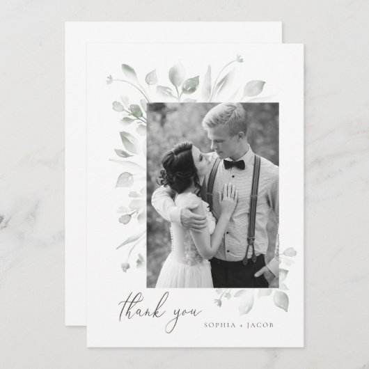 Dreamy Foliage bedankkaart (Voorkant / Achterkant)