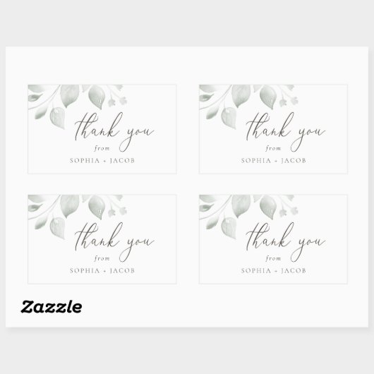 Dreamy Foliage dank u Rechthoekige Sticker (Vel)