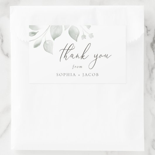 Dreamy Foliage dank u Rechthoekige Sticker (Tas)