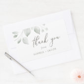 Dreamy Foliage dank u Rechthoekige Sticker (Envelop)