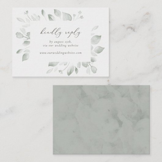 Dreamy Foliage RSVP door website insert Informatiekaartje (Voorkant / Achterkant)